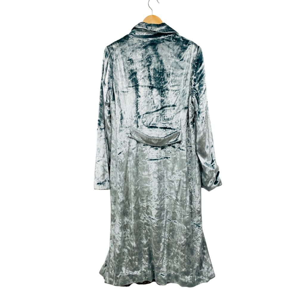 Free People L gray silver sienna crushed velvet duster - Picture 4 of 5